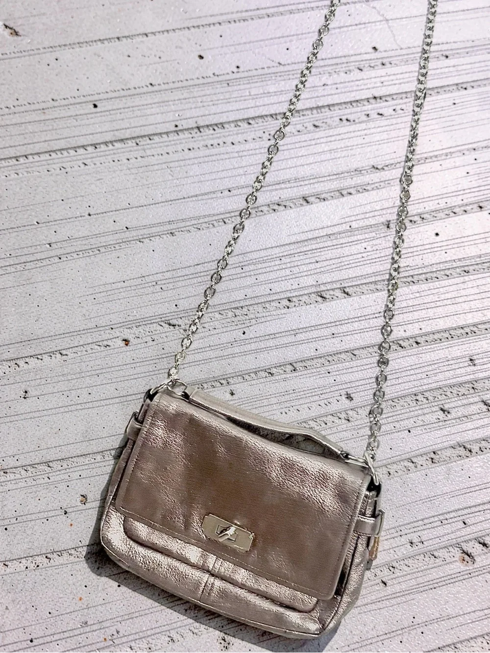 Rare COACH Unique METALLIC LEATHER